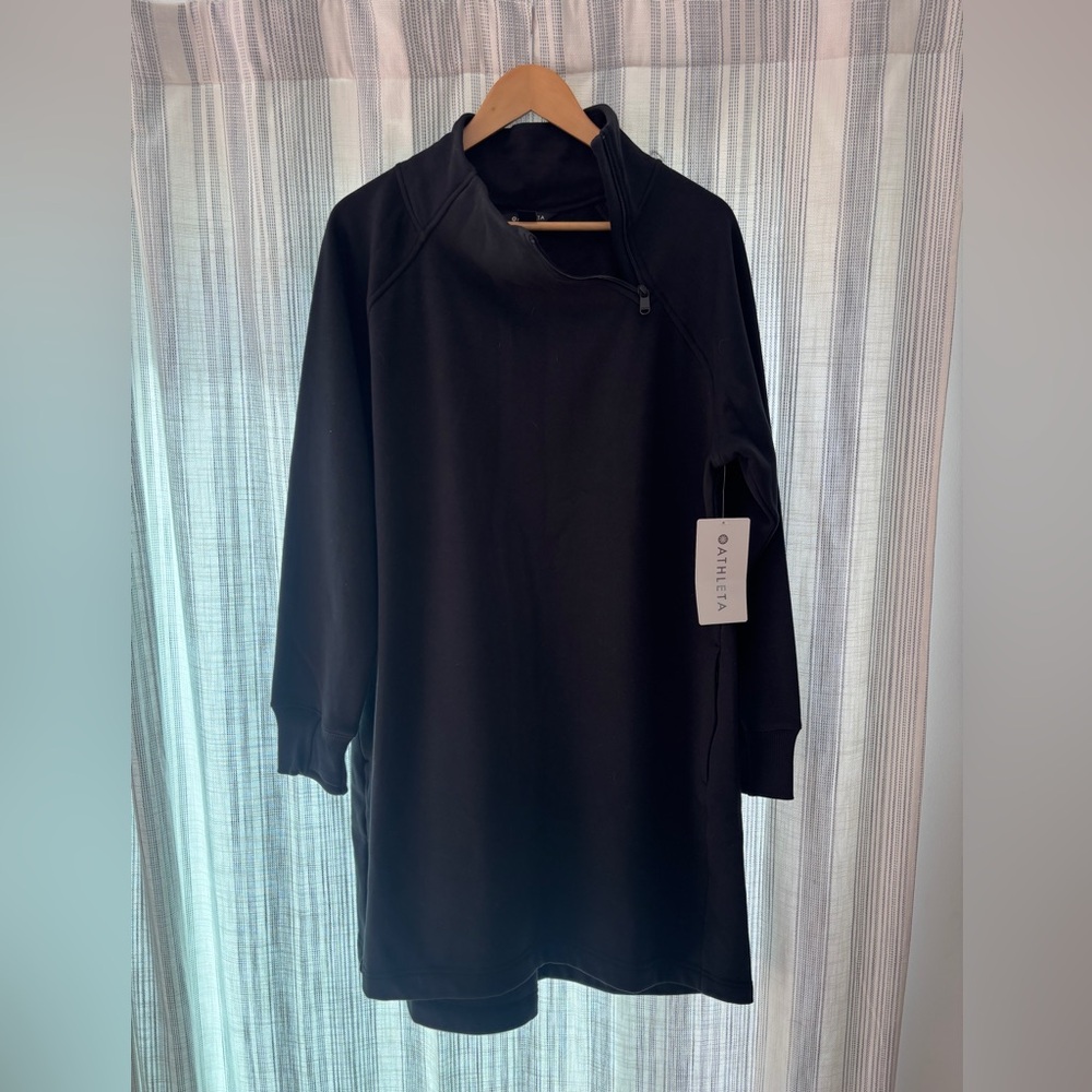 NWT Athleta Cozy Karma Black Dress